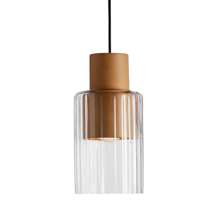 Barro Natural Clay – Clear Glass Pendant
