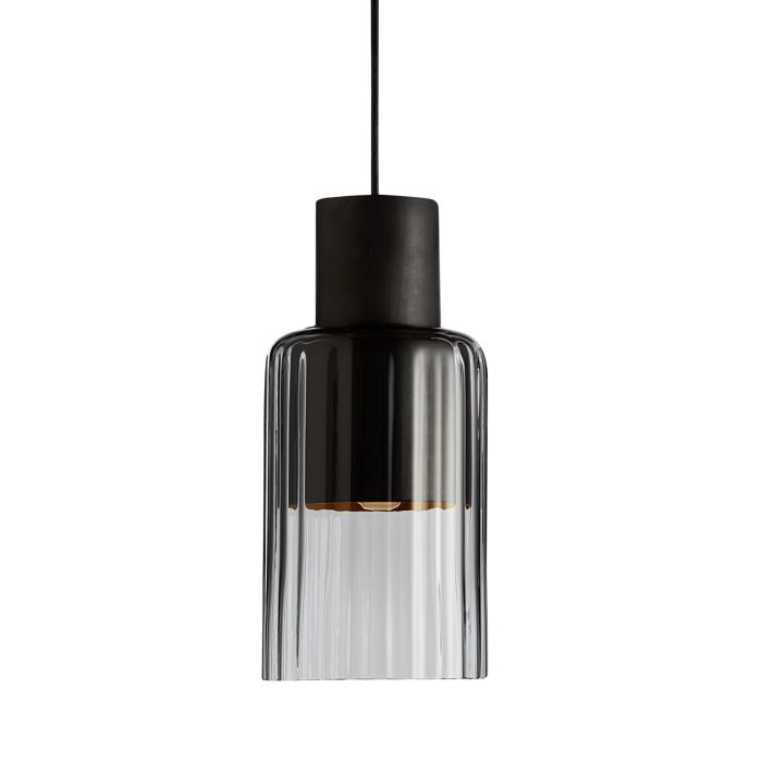 Barro Charcoal Clay – Smoke Glass Pendant