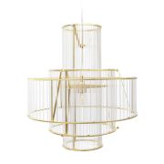 WHITE CLEAR Gezaagdglas Kroonluchter front jpg